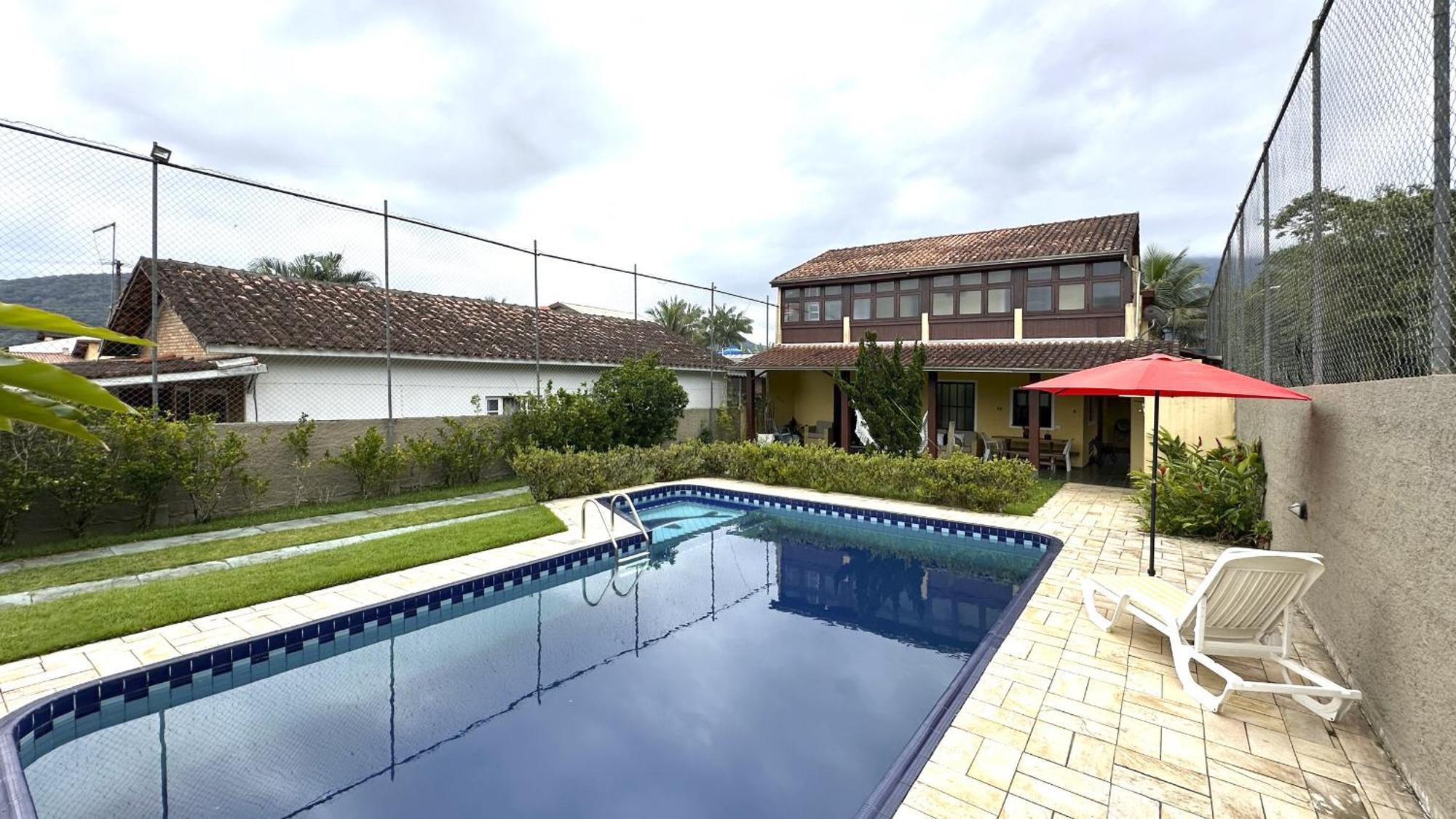 Casa C Piscina A 700M Da Praia De Caraguatatuba Sp Kültér fotó
